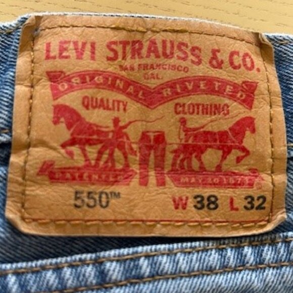 Levi's 550 Mens Jeans Size 38x32 Relaxed Blue Jeans Workwear - Picture 14 of 14